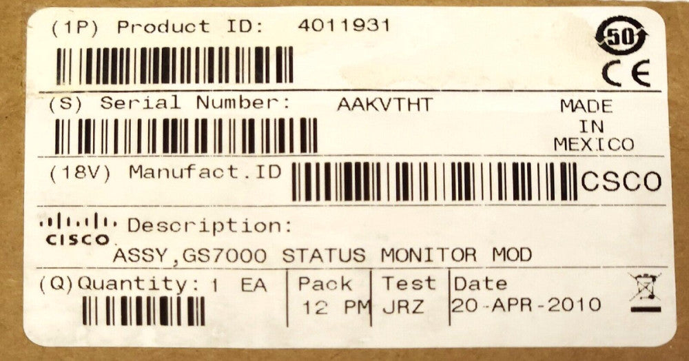 CISCO 4011931 4011980 GS7000 Status Monitor Module SM/LCM 1 GHZ NODE CHEETAH