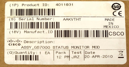 CISCO 4011931 4011980 GS7000 Status Monitor Module SM/LCM 1 GHZ NODE CHEETAH