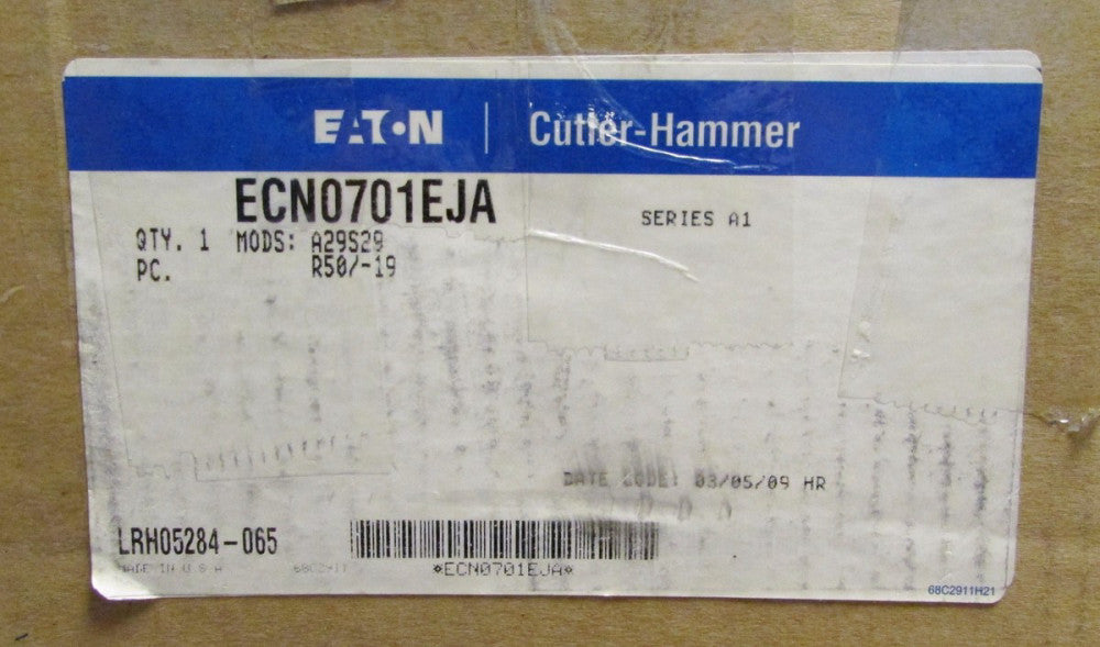EATON CUTLER HAMMER ECN0701EJA Size 0 Starter Nema 1 Enclosure Mod A29S29 R50119