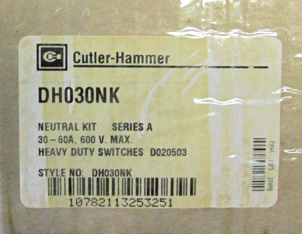 CUTLER HAMMER Neutral Kit 30-60 AMP 600V DH030NK