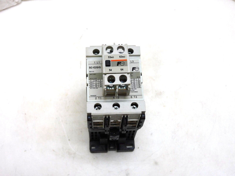 FUJI ELECTRIC SC-E2S/G CONTACTOR 50A 24VDC COIL W/ SZ-A20/T
