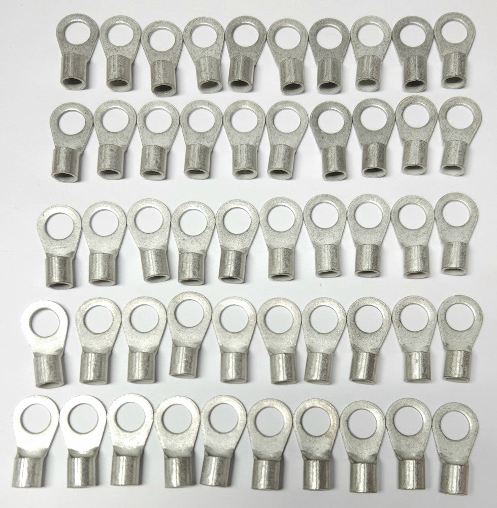 LOT OF 50 TE CONNECTIVITY 33467 Solistrand 6 AWG Size 3/8 CU Copper Crimp ON Lug