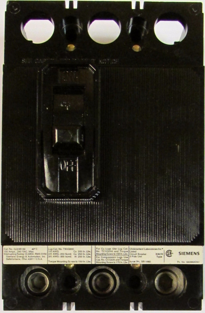 SIEMENS ITE QJ QJ2 Breaker 3 Pole 150 Amp QJ23B150
