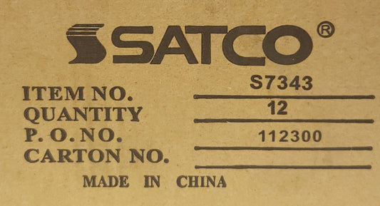 BOX CASE OF 12 SATCO S7343 Energy Saver CFL 3 Way SPIRQAL 12/20 LAMP BULB 26W
