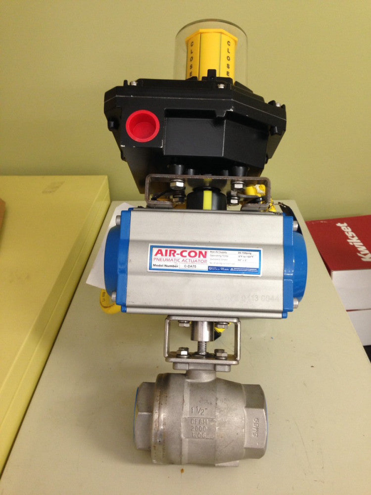 Air-Con actuator and Moniteur positioner with 1-1/2" valve 