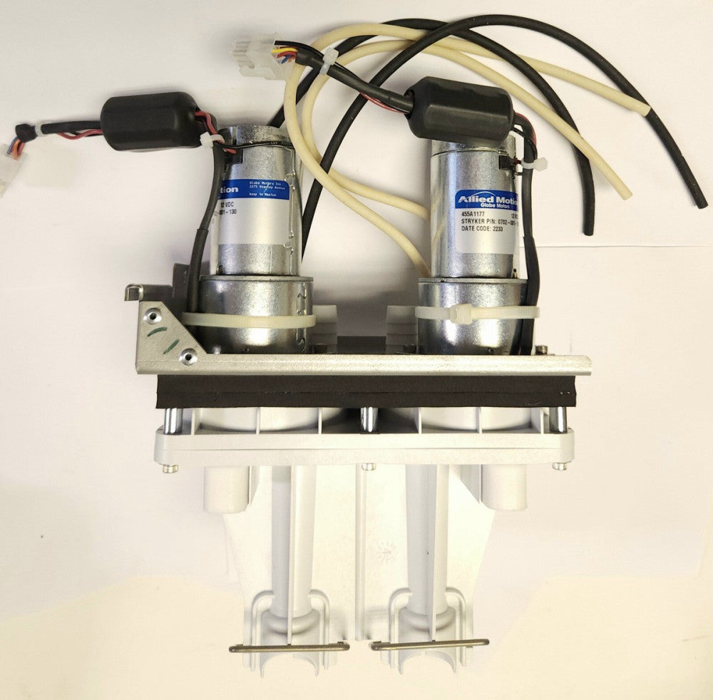 ALLIED MOTION 455A1177 STRYKER 0702 001 130 DUAL Motor Pump Head Assembly 12 VDC