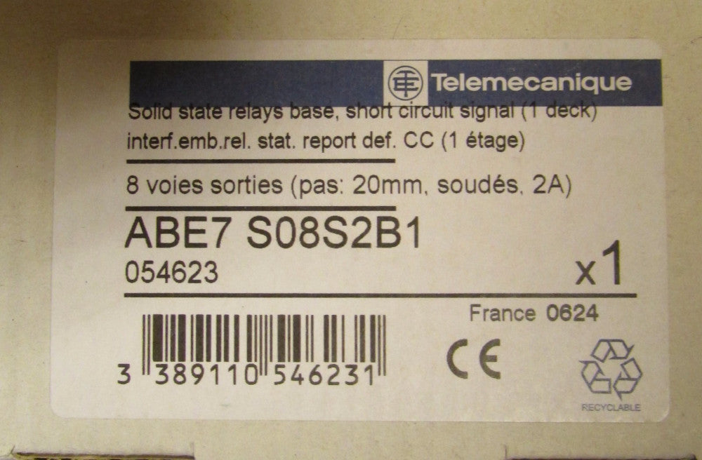 TELEMECANIQUE ABE7 S08S2B1 ABE-7 Solid State Relay Base Module