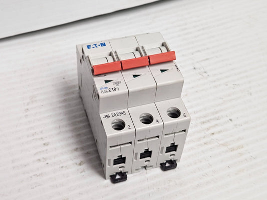 EATON XPOLE CIRCUIT BREAKER PLS6-C10/3 PLS6-C10/3-MW 10 A AMP 3P 3 POLE