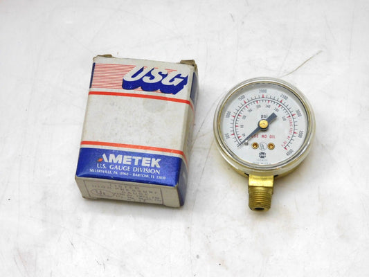 USG BU-2581-AH 4000PSI USE NO OIL GAUGE 146454 1/8" NPT