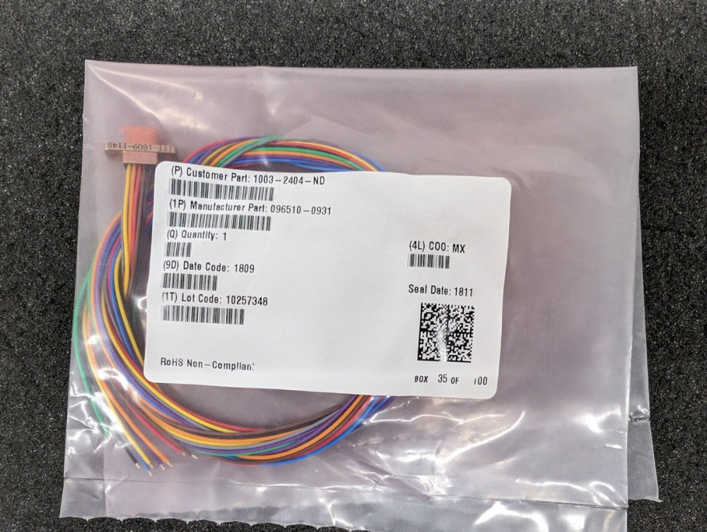 New, ITT Cannon, MDM-9PH006B-F222, CABLE ASSY D TO MICD 9P 914.4MM