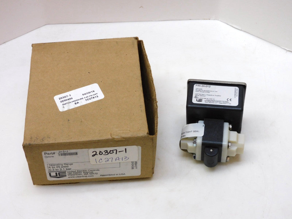 United Electric 24-012 Pressure Switch 4-45PSI 250Vac 5A amp 1/4" npt