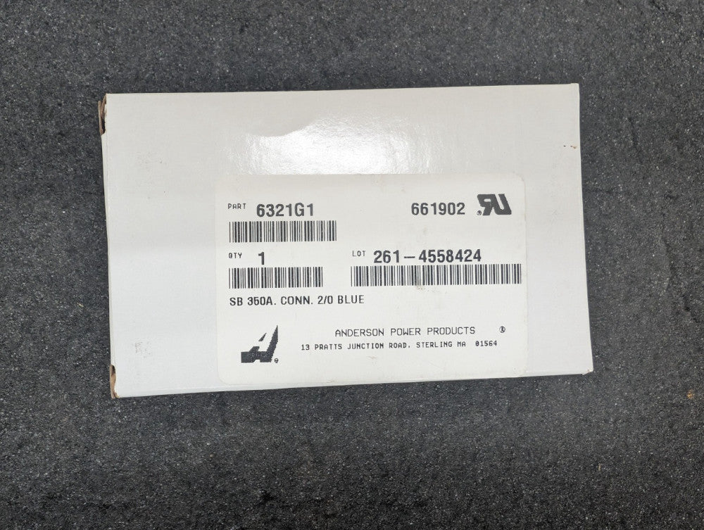 New, Anderson Power Products, 6321G1, CONN PLUG 2POS IN-LINE CRIMP