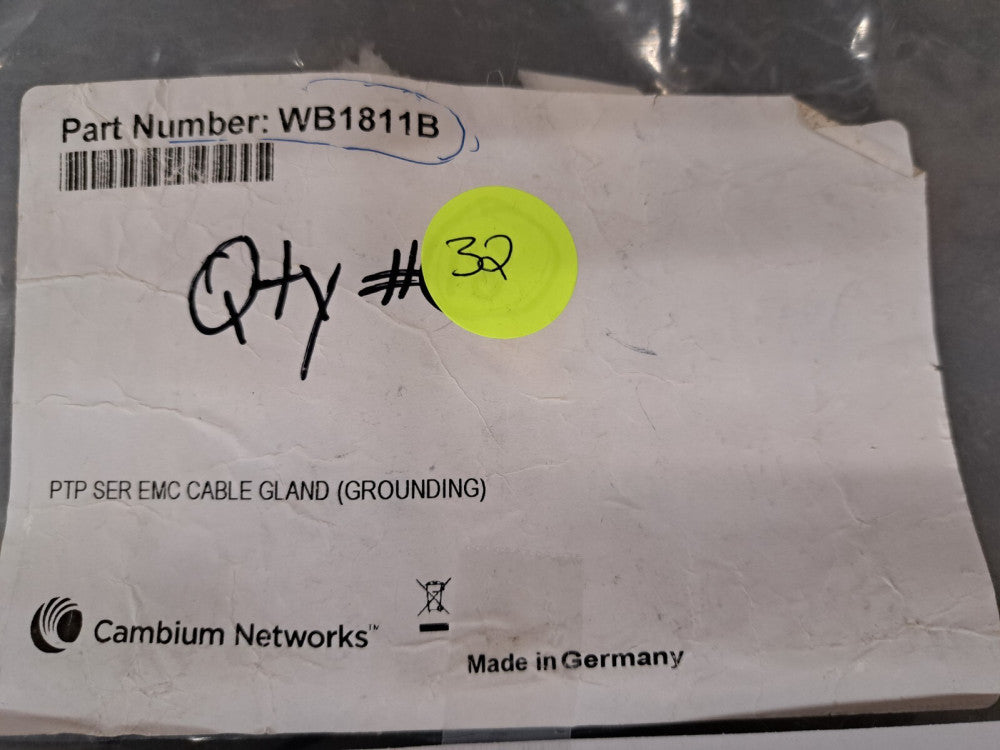 New, Cambium Networks, WB1811B, PTP SER EMC CABLE GLAND (GROUNDING)