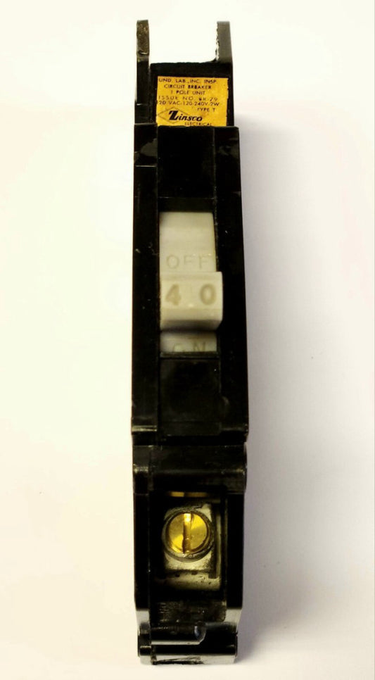 ZINSCO Q140 Single Pole 40 AMP Type T Type Q MAGNETRIP Circuit Breaker 120 240 V