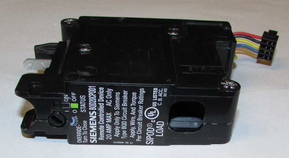 SIEMENS BQD20CP0D1 S1P0D I-3 Remote Controlled Circuit Breaker Device 