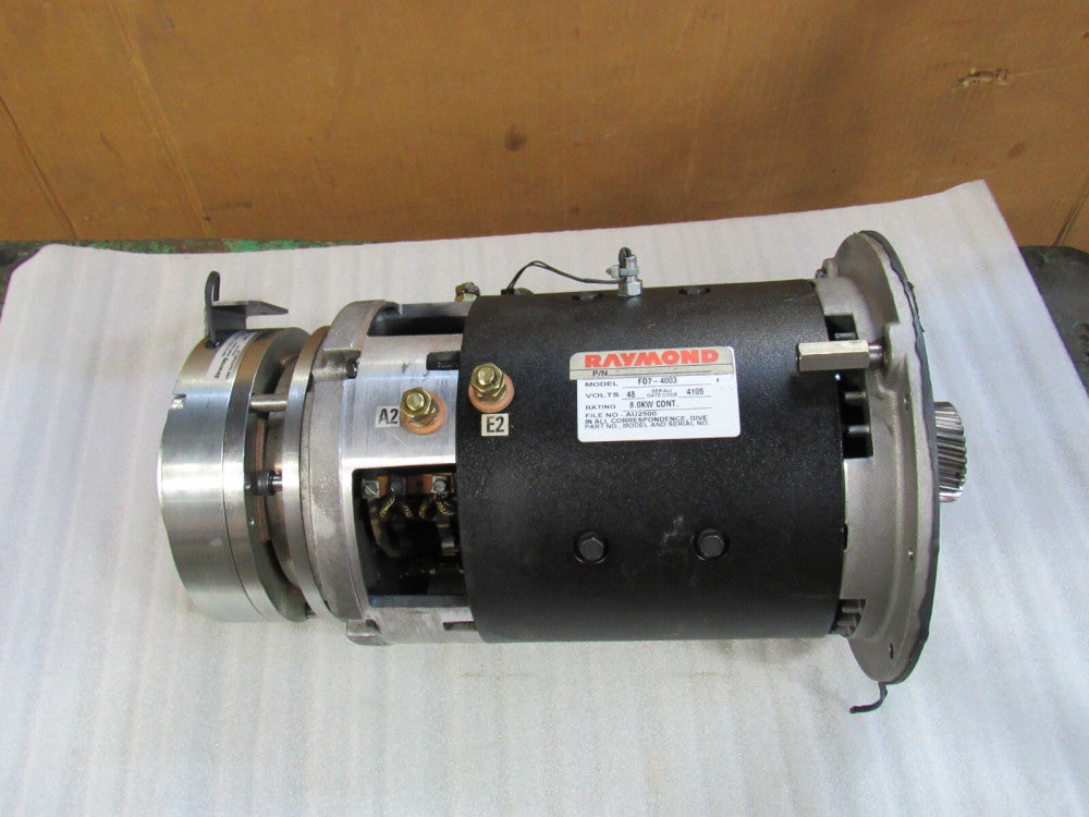 RAYMOND MOTOR FD7-4003 48V 8.0 KW W/ STROMAG 5032-11 SLA-10 - USED