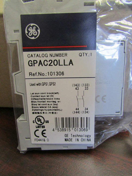 General Electric G E  GPAC20LLA Auxiliary Contact