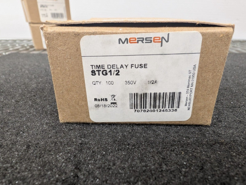 New, Mersen, STG1/2, 350V 1/2A .20X.54 2AG Time Delay Fuse - Lot of 5