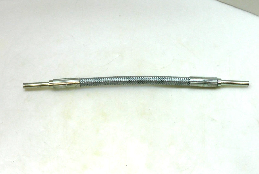 NO NAME STAINLESS STEEL METAL BRAIDED FLEXIBLE HOSE TUBE ADAPTER 1/4" OD X 10" L
