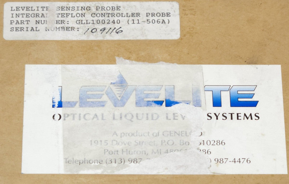 LEVELITE GLL100240 11-506A Optical Liquid Level Integral Teflon Controller Probe