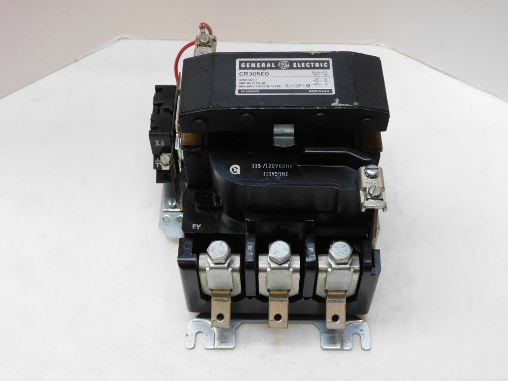 General Electric CR305E0 Contactor Nema Size 3 115/120v Coil 60Hz 3ph 