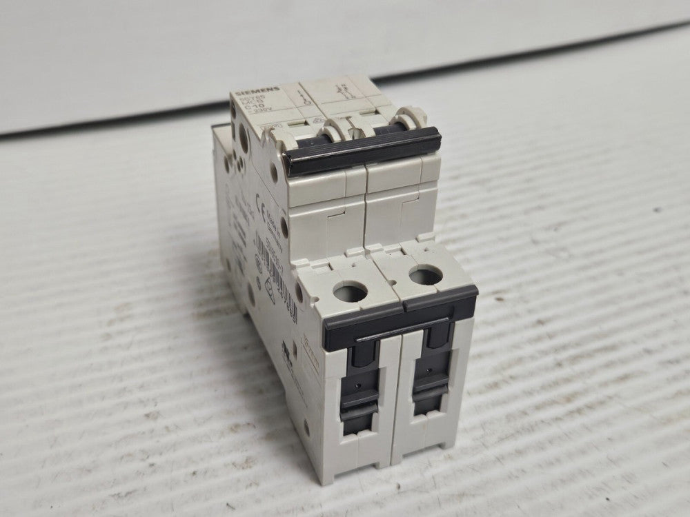 SIEMENS CIRCUIT BREAKER 5SY65 MCB C10 5SY6510-7 10 A AMP 230V 2P 2 POLE - USED