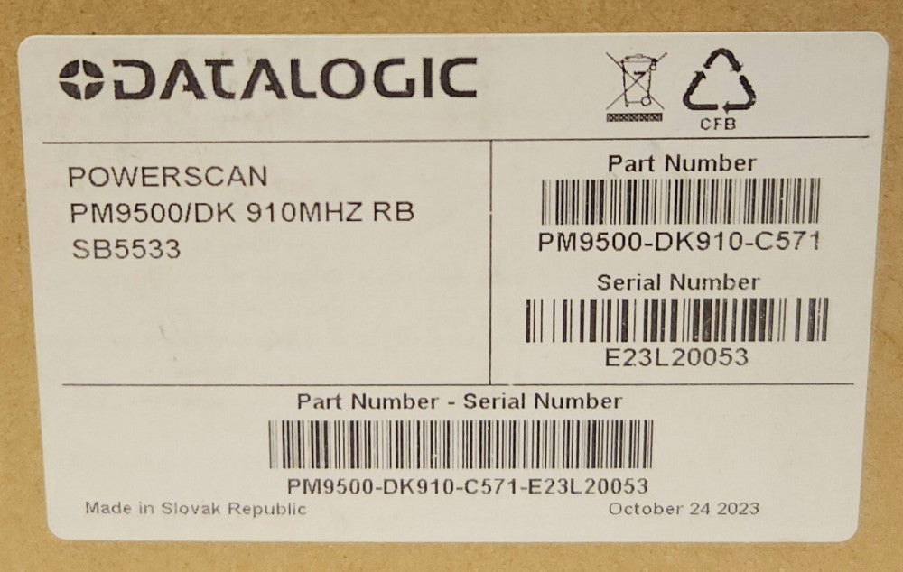 DATALOGIC PM9500 DK910 C571 Powerscan PM9500 DK 910MHZ RB WIRELESS Barcode