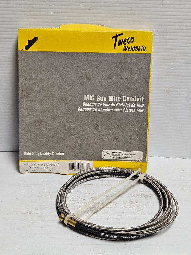Tweco Weldskill WS42-4045-15 1420-1141 Mig Gun Wire Conduit