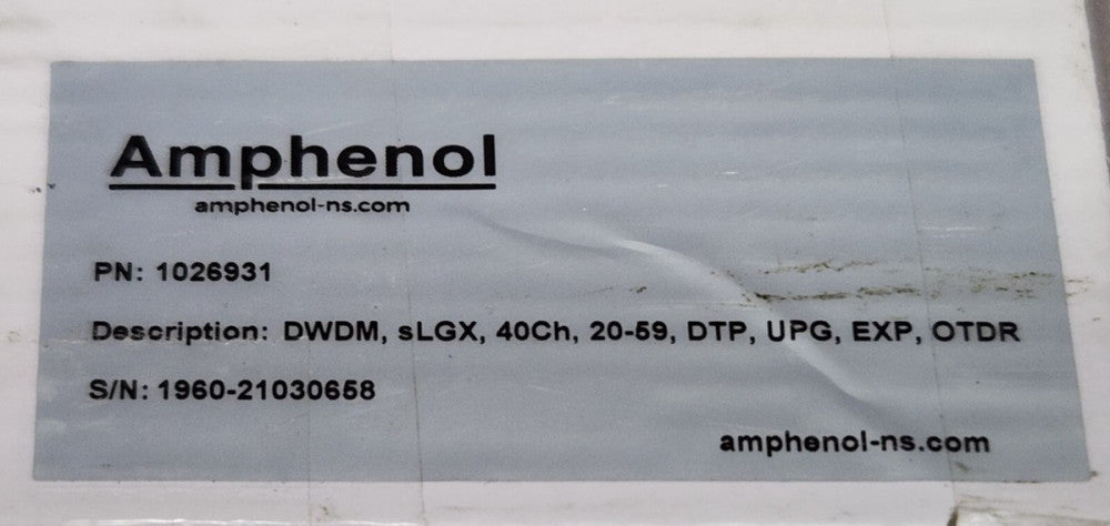 AMPHENOL 1026931 PDW LDM14020EANN26 DWDM SLGX 40ch 20-59 DTP UPG EXP OTDR 40