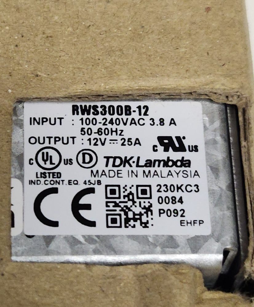TDK LAMBDA RWS300B 12 Power Supply Input 100-240 VAC Output 12 VDC
