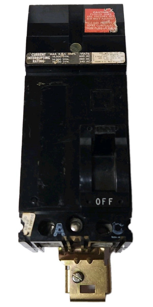 SQUARE D FA22100AC 2 Pole 100 AMP Type FA I LINE Circuit Breaker 240 VAC