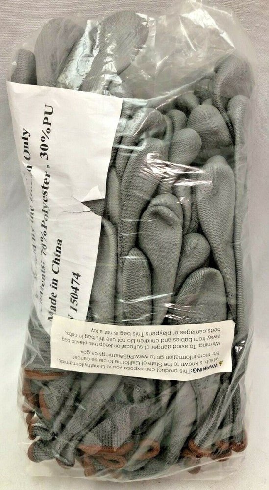 PACK OF 12 NUGEAR PUG4400L12 Gray, Polyurethane Coated Glove Size: L