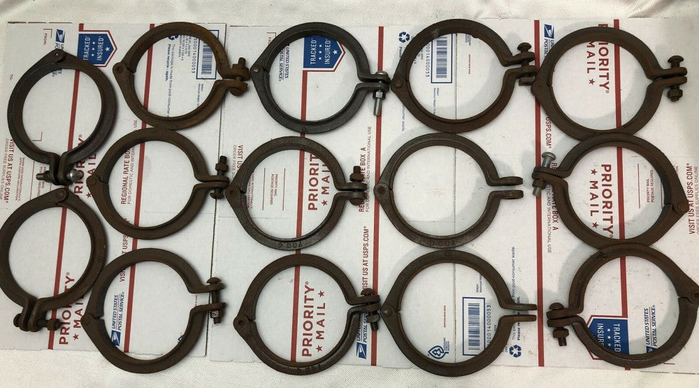 Set of 14 split type swivel Pipe Hangers 4'' inch steel 