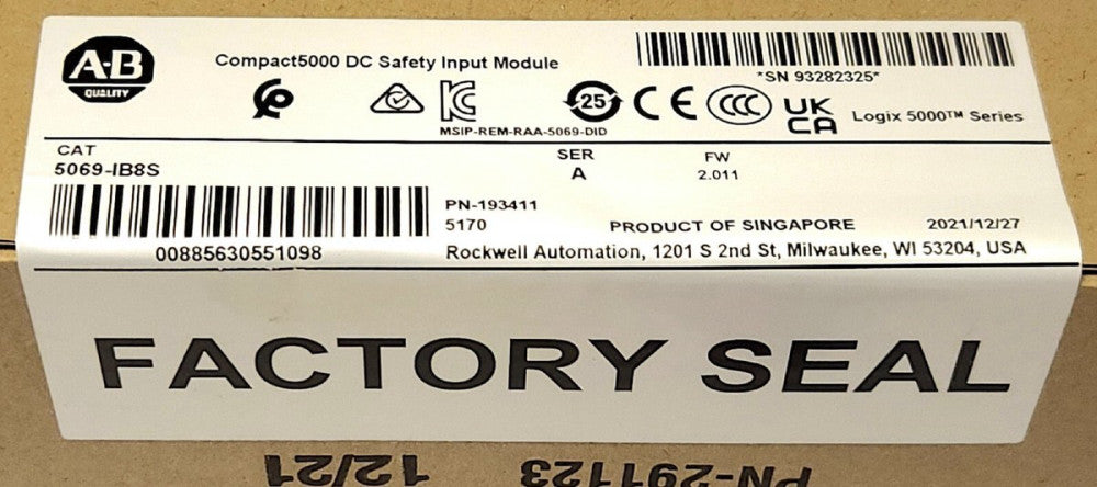 SEALED ALLEN BRADLEY 5069 IB8S Compact 5000 DC Safety Input Module 193411 5170