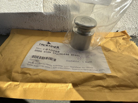 Troemner 200g Stainless Steel Class 7 Econ Calibration Weight 61025S New