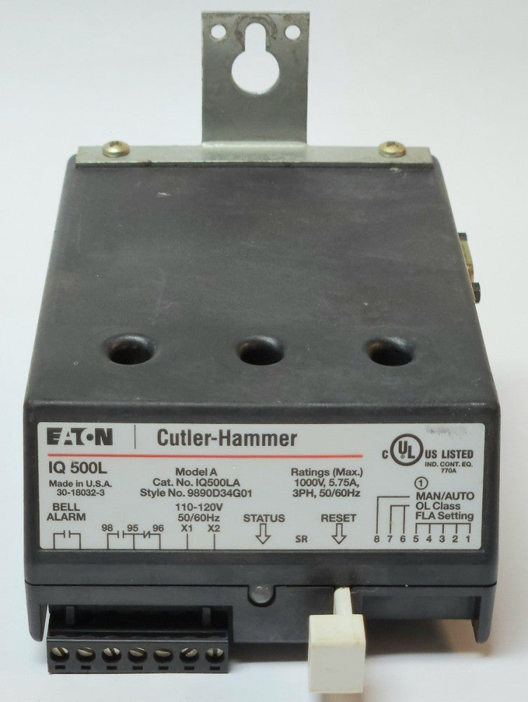 EATON CUTLER HAMMER IQ500LA 120 VAC IQ500 Modular Overload Relay 9890D34G01