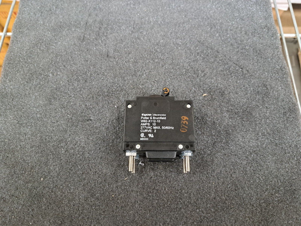 Used, Tyco Electronics, W92-X112-10, Circuit Breaker, Magnetic 10A 277 V AC DC