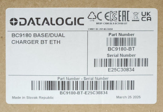 DATALOGIC BC9180-BT BC9180 Bar Code Scanner BASE DUAL CHARGER BT ETH POWERSCAN