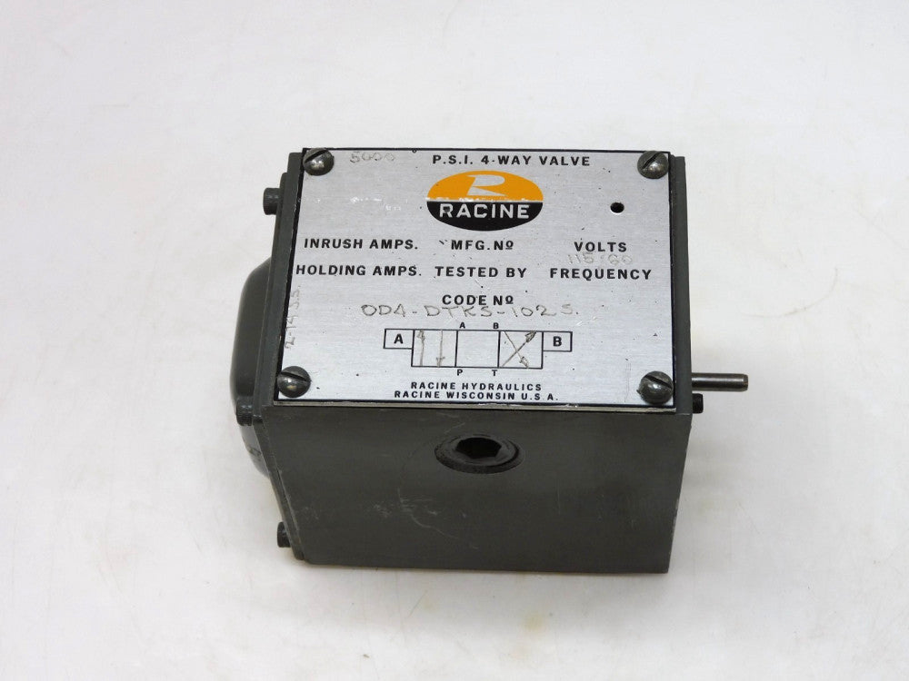RACINE OD4-DTKS-102S 4-WAY VALVE 5000PSI 115V 60Hz