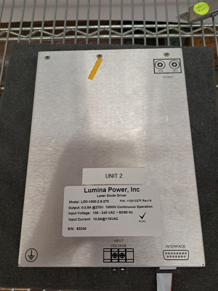 Used, Lumina Power, LDD-1000-2.5-270, Laser Diode Driver