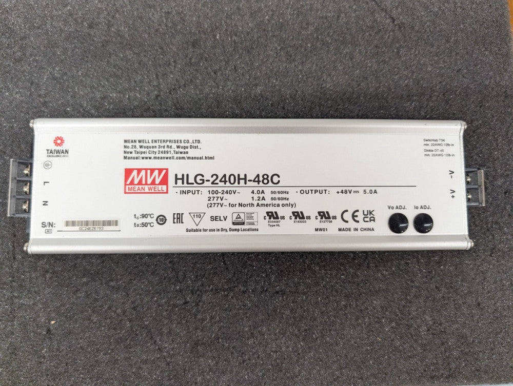 New, Meanwell, HLG-240H-48C, LED Power Supplies 240W 48V 5A TERMINAL BLOCK