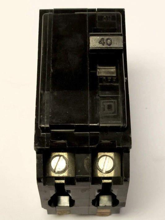 SQUARE D QOB240 2 Pole 40 AMP Type QO Circuit Breaker Bolt In 120 240 VAC