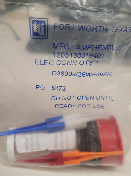 NEW, Amphenol, D38999/26WE99PN, Conn Circular PIN 23 POS Crimp ST Cable Mount 23