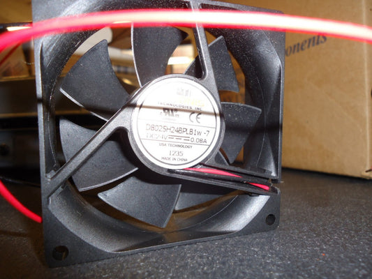 PELONIS TECHNOLOGIES, D8025H24BPLB1-7, 80 x 80 x 25, FAN AXIAL, 24V, BRAND NEW!