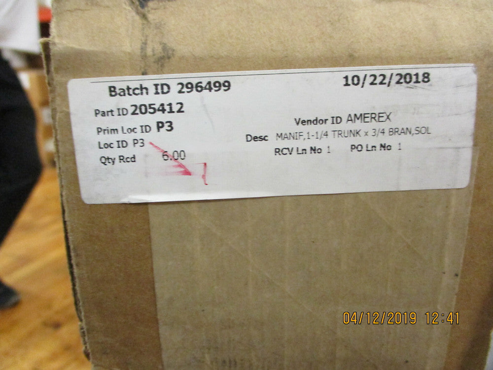 Manif 1-1/4 TRUNK x 3/4 Bran, Sol Watts RadiantType L copper, (12) BRAND NEW!