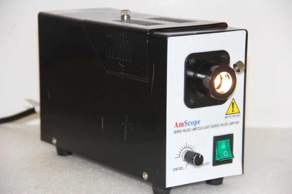 AMSCOPE HL-250-B 150W Quartz Halogen Microscope Illuminator "TESTED"