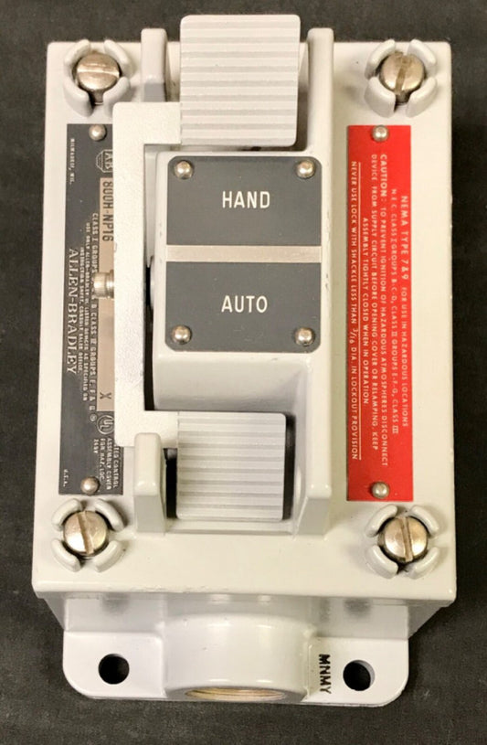 ALLEN BRADLEY 800H 2HLM7 HAND AUTO Maintained Heavy Duty Push Button Station  