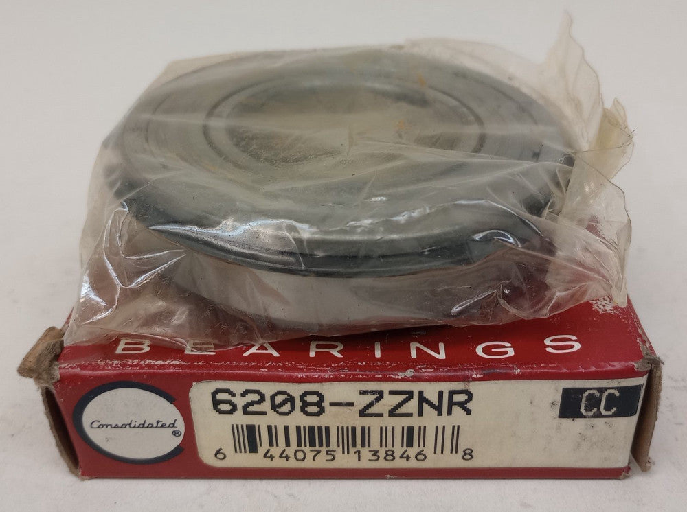 Consolidated 6208-ZZNR Ball Bearing Deep Groove 40 X 80 X 18mm Double Shielded