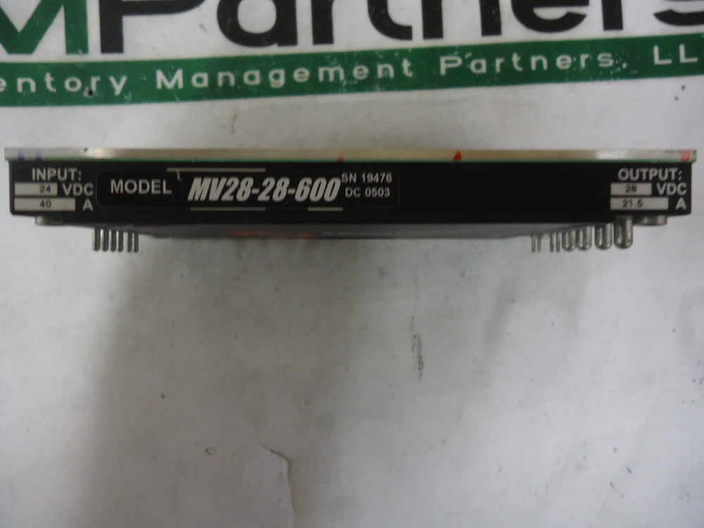 MV28-28-600, RO Associates, DC/DC 600W 28V IN 28V 21.5A, BRAND NEW!