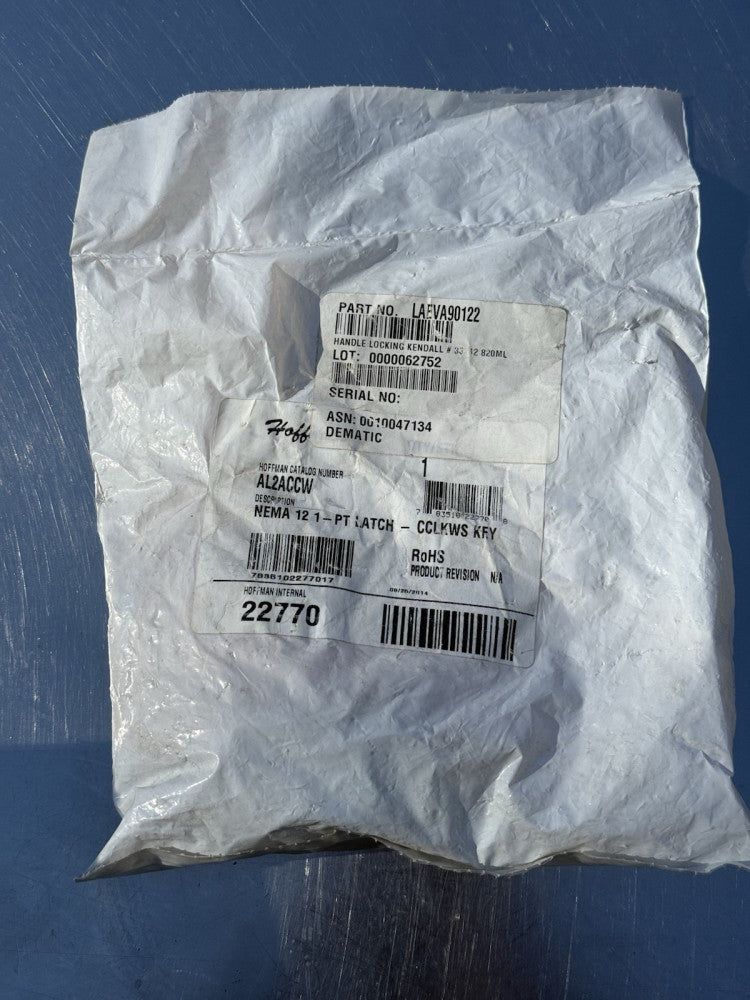 Hoffman AL2ACCW - 1 Door Latch Handle Kit CCLKWS Key - New